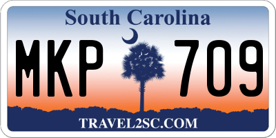 SC license plate MKP709