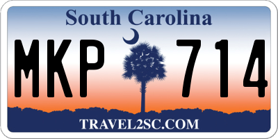 SC license plate MKP714