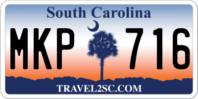 SC license plate MKP716