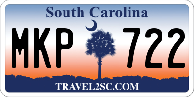 SC license plate MKP722