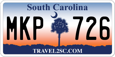 SC license plate MKP726
