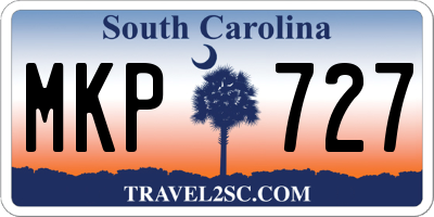 SC license plate MKP727