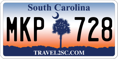 SC license plate MKP728