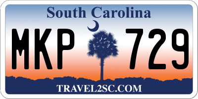 SC license plate MKP729