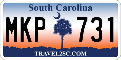 SC license plate MKP731