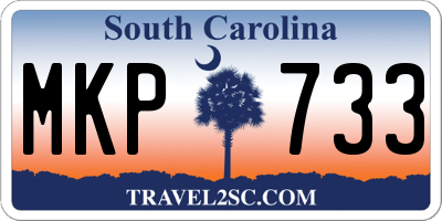 SC license plate MKP733