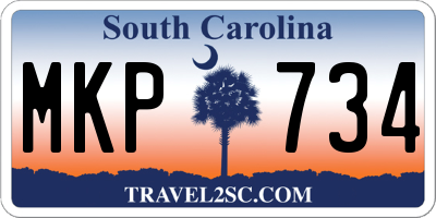 SC license plate MKP734
