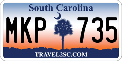 SC license plate MKP735