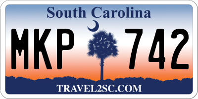 SC license plate MKP742