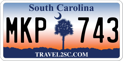 SC license plate MKP743