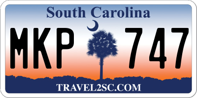 SC license plate MKP747