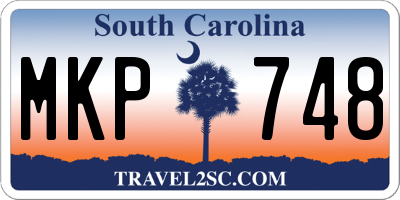 SC license plate MKP748