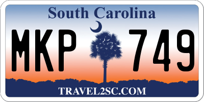 SC license plate MKP749
