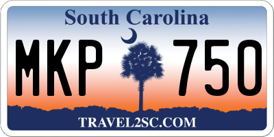 SC license plate MKP750