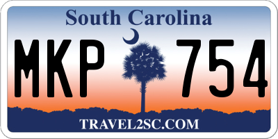 SC license plate MKP754