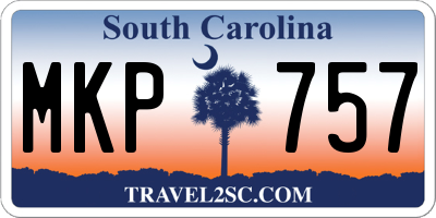 SC license plate MKP757