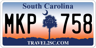 SC license plate MKP758