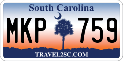 SC license plate MKP759
