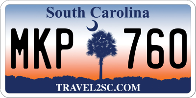 SC license plate MKP760