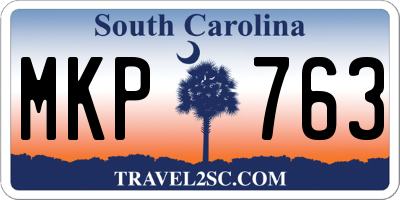 SC license plate MKP763