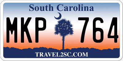 SC license plate MKP764