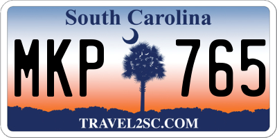 SC license plate MKP765