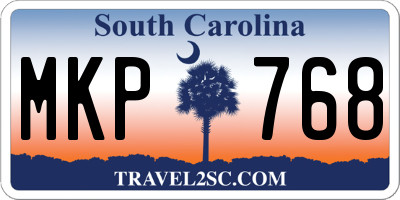 SC license plate MKP768