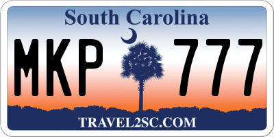 SC license plate MKP777