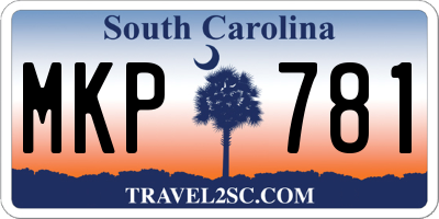 SC license plate MKP781