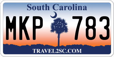 SC license plate MKP783