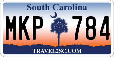SC license plate MKP784