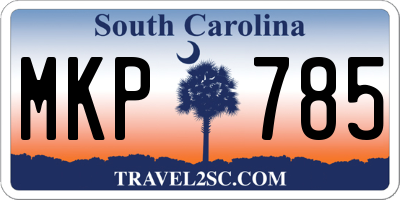 SC license plate MKP785