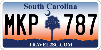 SC license plate MKP787