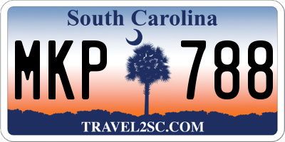 SC license plate MKP788