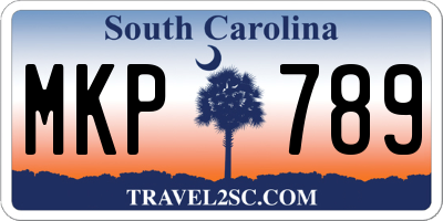 SC license plate MKP789