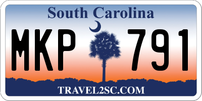 SC license plate MKP791