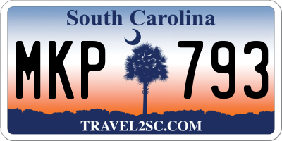 SC license plate MKP793
