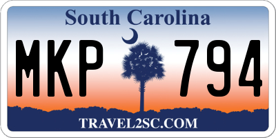 SC license plate MKP794
