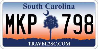 SC license plate MKP798