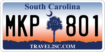SC license plate MKP801