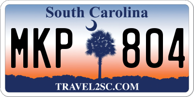 SC license plate MKP804