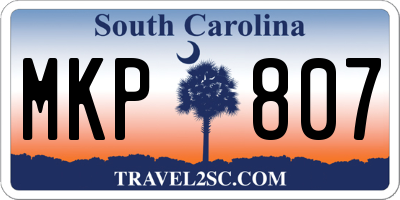 SC license plate MKP807