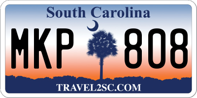 SC license plate MKP808