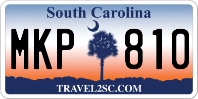 SC license plate MKP810