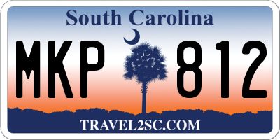 SC license plate MKP812