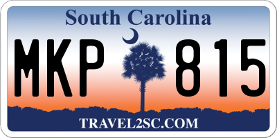 SC license plate MKP815