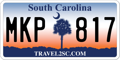 SC license plate MKP817
