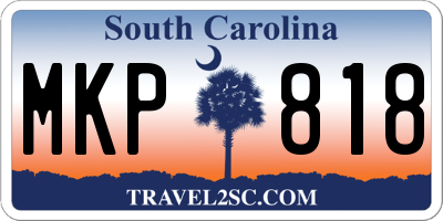 SC license plate MKP818