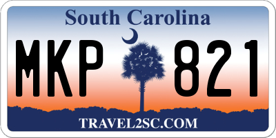 SC license plate MKP821