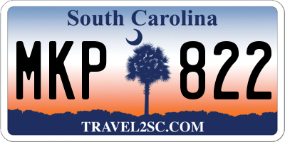 SC license plate MKP822